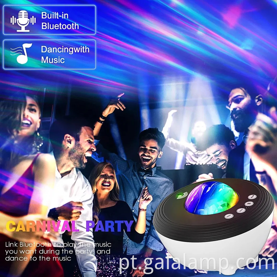 Aurora Star Projector Galaxy Projector Luzes para o quarto, Wi -Fi Nebula teto Projecor Night Light With Music Speaker